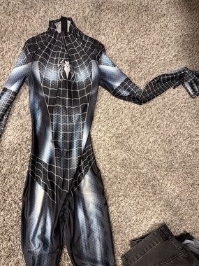 Black Spider-Web Full Body Costume